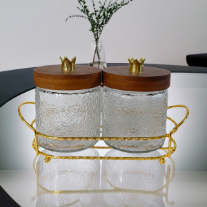 комплект 2 бр. буркани с поставка и Корони