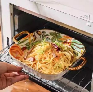 керамична купа с дръжки за печене и сервиране 22,5 см Natasha с декор тикви