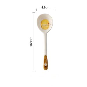 керамична лъжица за сервиране на сосове 16,8 см Natasha с декор тикви