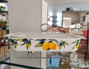 съд за печене и топло сервиране Lemons & Silver 36 см - керамика