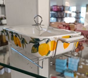 съд за печене и топло сервиране Lemons & Silver 36 см - керамика