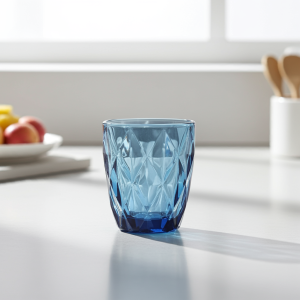 чаши за уиски 6 бр. Blue Ocean - релефно и стабилно стъкло