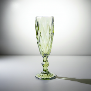 чаши за шампанско 6 бр. Green Valley - релефно и стабилно стъкло