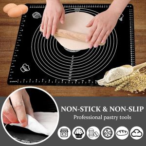 подложка за месене, точене и печене 65 х 45 см Black