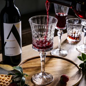 чаши за червено вино 6 бр. 270 мл Tendresse Collection - релефно и стабилно стъкло