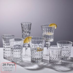 чаши за уиски 6 бр. 250 мл Tendresse Collection - релефно и стабилно стъкло