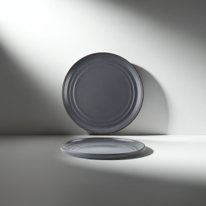 керамична десертна чиния за сервиране 20 см Nordic Beige, Gray