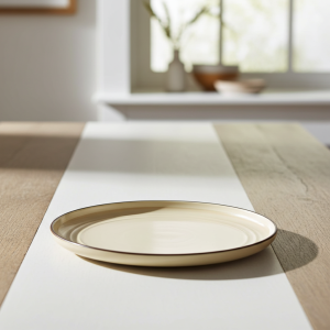 керамична основна чиния за сервиране 25 см Nordic Green, Beige, Gray