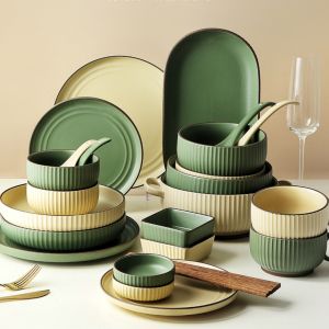 керамична купа с дръжка 420 мл Nordic Green, Beige, Gray