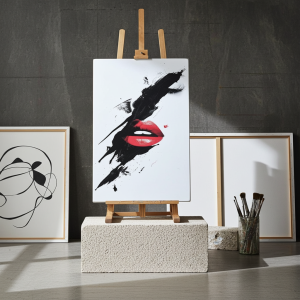 картина с рамка Абстрактни устни 40 х 60 см