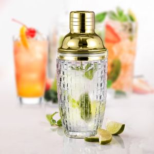 стъклен шейкър за коктейли 400 мл Morello Gold