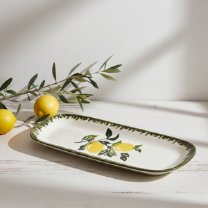керамично плато лимони, 24.5см - стилна сервиране! ?
