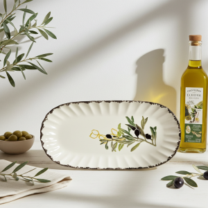 овално Керамично Плато Маслини 29 см