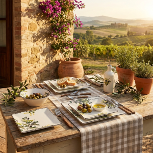 сервиз за хранене 18 ч. Маслини - керамика