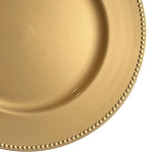 луксозна подложна чиния Secret de Gourmet, 33 см златист релефен кант