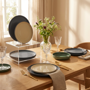 сервиз за хранене Morello Nordic, 18 части – бежов, зелен, сив