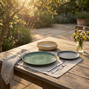 сервиз за хранене Morello Nordic, 18 части – сив, бежов, зелен