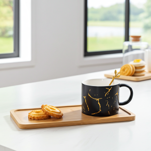 купи 2 на цената на 1: чаши, чинийки, лъжички Bamboo White & Black