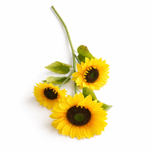 изкуствен стрък слънчоглед Morello – Слънчев акцент с три цвята (125 см)