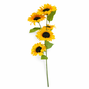 изкуствен стрък слънчоглед Morello – Елегантна композиция с 5 цвята (98 см)