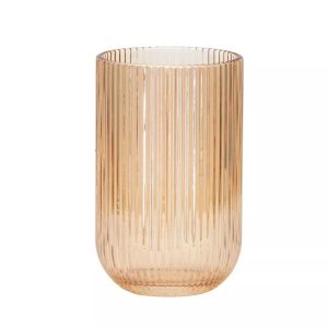 комплект от 6 бр. високи чаши за безалкохолно Morello Aurora – Кехлибарен релеф, 410 мл