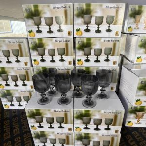 комплект от 6 бр. чаши за бяло вино Morello Aurora – Димно сиво, 250 мл