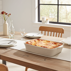 керамична правоъгълна форма за печене Morello – Колекция Heritage, цвят Светлосив (Light Gray)