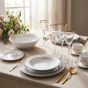 сервиз за хранене 31 ч. GRAY HUMBLE ROSE