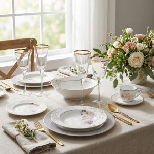сервиз за хранене 31 ч. GRAY HUMBLE ROSE