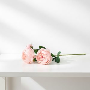 Нежен букет от 3 светло розови копринени божура Morello 70 см от liv.bg