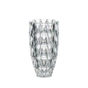 Масивна настолна кристална ваза за цветя Bohemia Crystal Diamond с височина 25.5 см