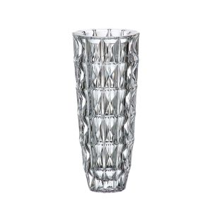 Голяма масивна кристална ваза за цветя Bohemia Crystal Diamond с височина 33 см