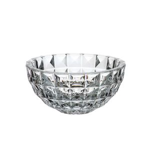 Масивна дълбока кристална купа за салата и плодове Bohemia Crystal Diamond с диаметър 28 см