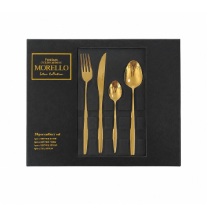 Луксозни прибори за хранене Morello New Elegant Gold - 24 части