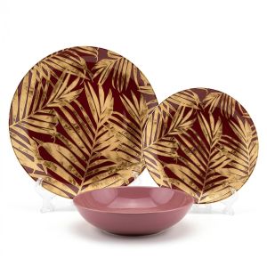 сервиз за хранене Malibu Red (18 части) – Огнена елегантност и тропически разкош