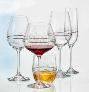 Чаши за уиски 300 Viola Platinum Middle Edging 