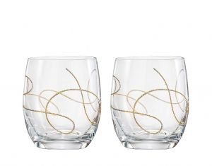 2 бр. Чаши за уиски 300 мл String Gold 