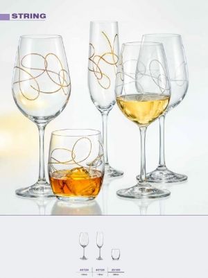 2 бр. Чаши за уиски 300 мл String Gold 