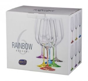 чаши за червено вино 550 мл Rainbow