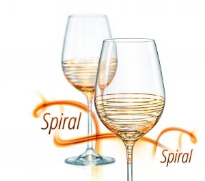 чаши за бяло вино Viola Gold Spiral by Bohemia Crystalex