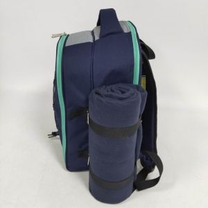 раница за пикник с одеало за 4ма Blue