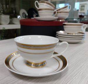 чаши за капучино или чай 2 бр. с чинийки Baroque