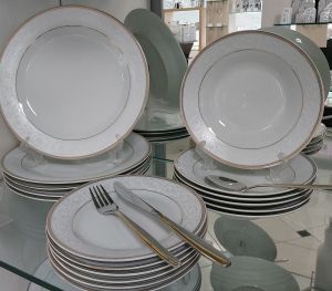 сервиз 19 ч. White and Gold by Morello