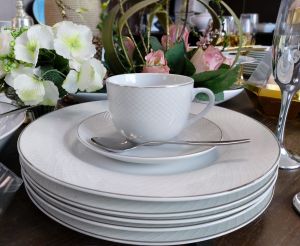 пълен сервиз за хранене 31 ч. Silver Line, порцелан