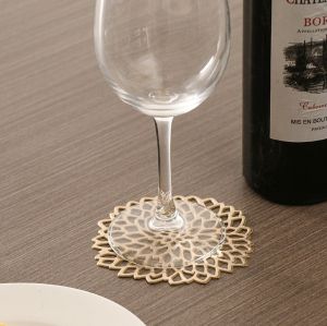 Подложки за чаши 6 бр. Golden Hibiscus 10 см