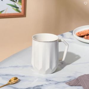 Чаша за топли напитки 350 мл Diamond Green, Black, White - качествен порцелан