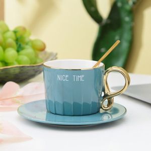 чаша, чинийка, лъжичка NICE TIME 