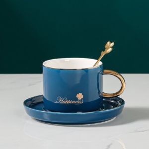 чаша, чинийка, лъжичка HAPPINESS GREEN