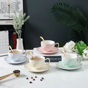 чаша за кафе, капучино или чай, чинийка, лъжичка Fresh Nordic Green - нежен и лек порцелан