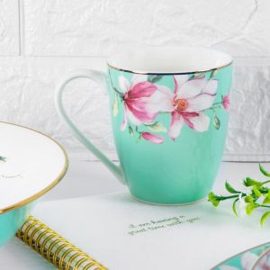 комплект 6 бр. чаши 360 мл TIFFANY BLUE MAGNOLIA